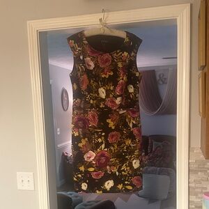 Enfocus Studio Floral Mini Dress - Black and Pink